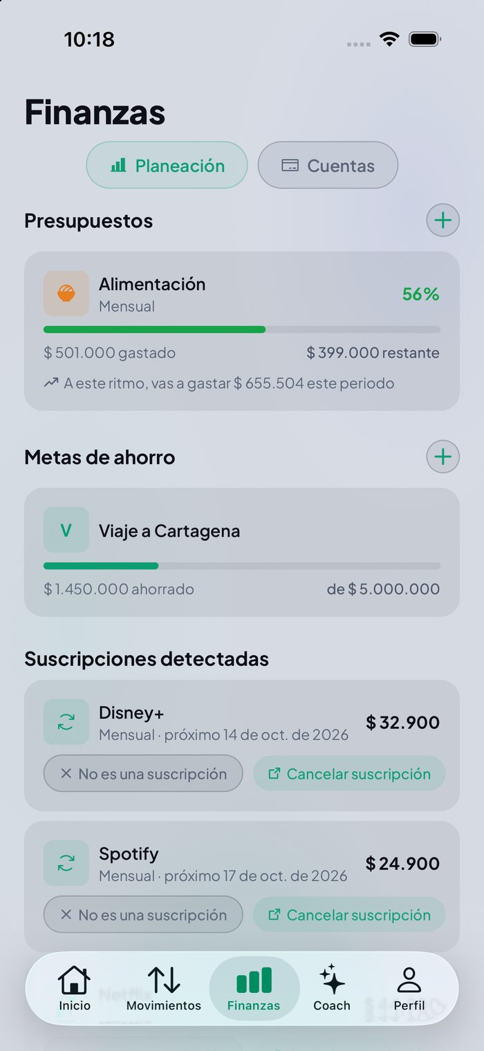 Presupuestos y metas de ahorro en myLuks